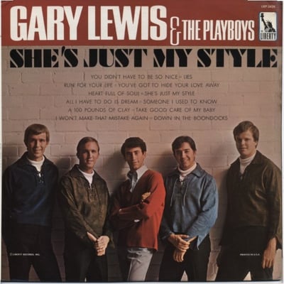 Gary Lewis & The Playboys - She's Just My Style (Liberty, 55846) · 7" · Shelley Pressing