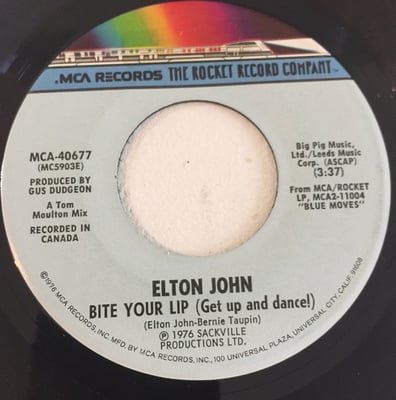 Elton John - Bite Your Lip (Get Up And Dance!) (MCA Records, MCA-40677) · 7" · Pinckneyville Pressing
