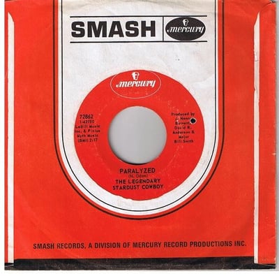 The Legendary Stardust Cowboy - Paralyzed (Mercury, 72862) · 7" · Reissue