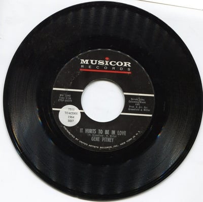 Gene Pitney - It Hurts To Be In Love / Hawaii (Musicor Records, MU 1040) · 7"