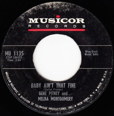 Gene Pitney And Melba Montgomery - Baby Ain't That Fine (Musicor Records, MU 1135) · 7"