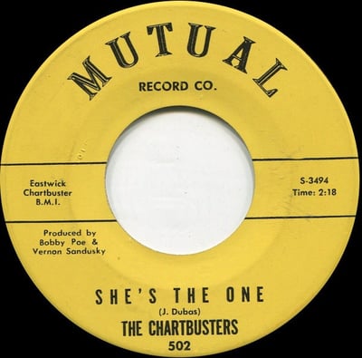 The Chartbusters - She's The One (Mutual Record Co., 502) · 7"