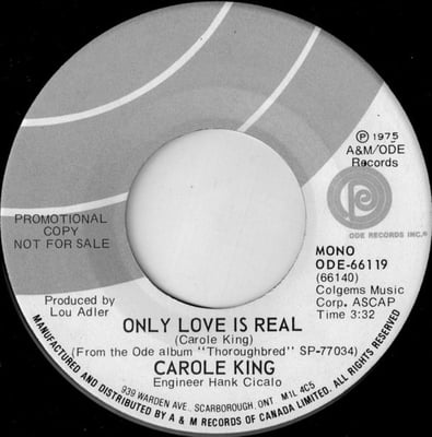 Carole King - Only Love Is Real (Ode Records, ODE-66119-S) · 7" · Pitman Pressing
