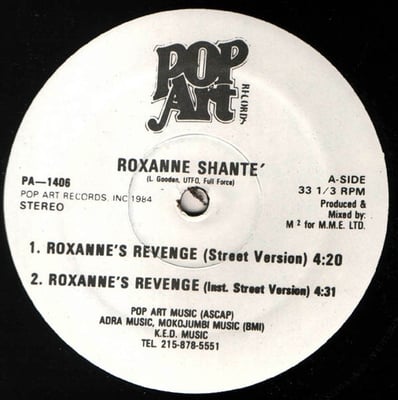 Roxanne Shanté - Roxanne's Revenge (Pop Art Records, PA-1406) · 12"
