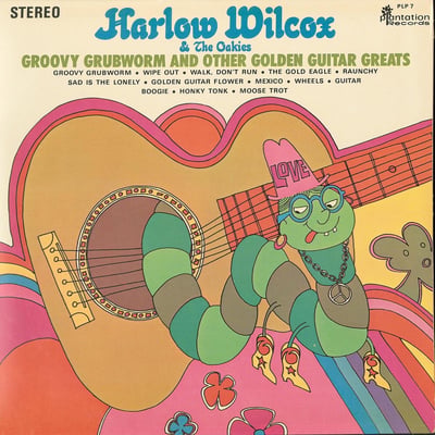 Harlow Wilcox And The Oakies - Groovy Grubworm (Plantation Records, PL 28) · 7" · Promo