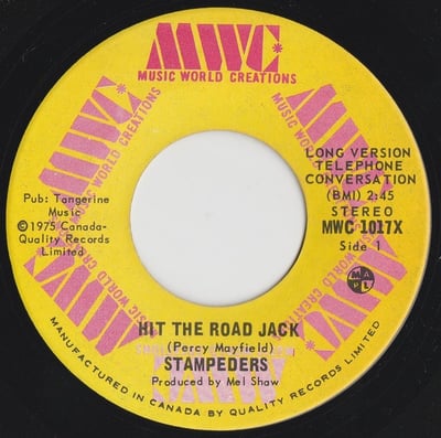 The Stampeders - Hit The Road Jack / Hard Lovin Woman (Quality, QA 501) · 7"
