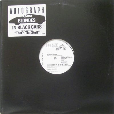 Autograph - Blondes In Black Cars (RCA, JK-14231) · 7" · Promo
