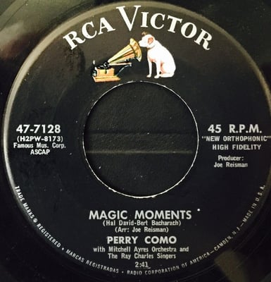 Perry Como - Magic Moments / Catch A Falling Star (RCA Victor, 47-7128) · 7" · Indianapolis Pressing