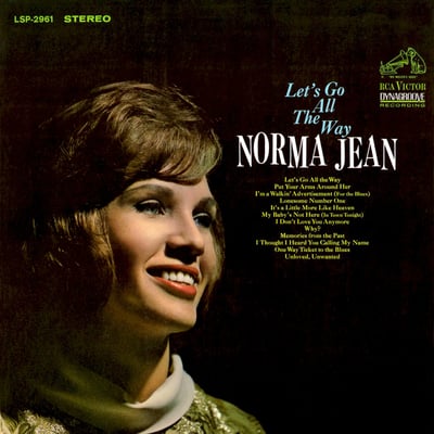 Norma Jean - Let's Go All The Way / Private Little World (RCA Victor, 47-8261) · 7" · Rockaway Pressing