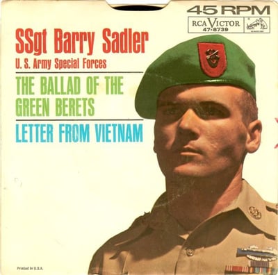 Barry Sadler - The Ballad Of The Green Berets / Letter From Vietnam (RCA Victor, 47-8739) · 7" · Rockaway Pressing