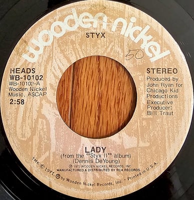 Styx - Lady (RCA Victor, AFL1-3594) · LP · Indianapolis Pressing · Reissue
