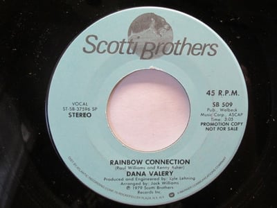 Dana Valery - Rainbow Connection (Scotti Bros. Records, SB 509) · 7" · Promo