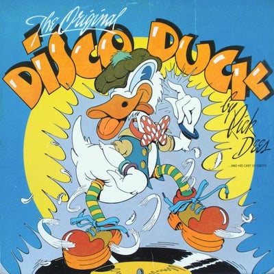 Rick Dees & His Cast Of Idiots - Disco Duck (RSO, RS 857) · 7" · Pitman Pressing