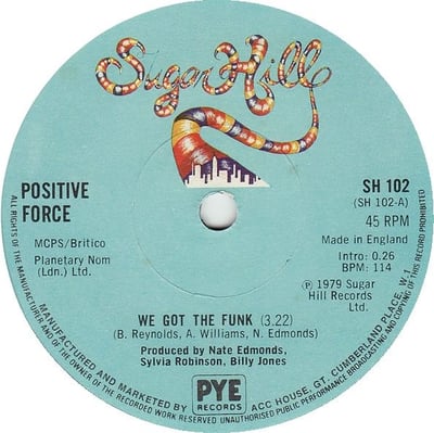 Positive Force - We Got The Funk (Sugar Hill Records, TU-452) · 12"