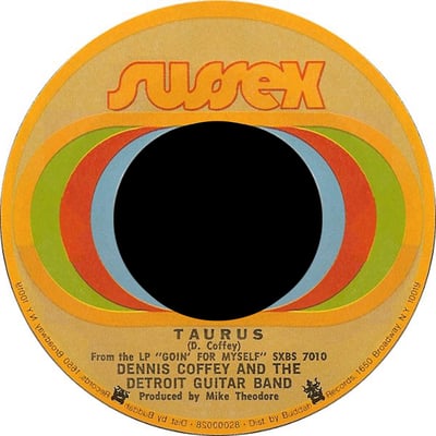 Dennis Coffey And The Detroit Guitar Band - Taurus / Can You Feel It (Sussex, SUX 233) · 7" · Pitman Pressing