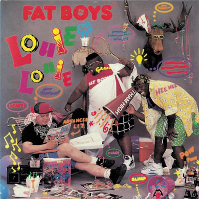 Fat Boys - Louie, Louie / All Day Lover (Tin Pan Apple, 871 010-7) · 7"