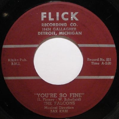 The Falcons - You're So Fine / Goddess Of Angels (Unart Records, UR 2013) · 7"