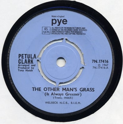 Petula Clark - The Other Man's Grass Is Always Greener / At The Crossroads (Warner Bros. Records, 7097) · 7" · Terre Haute Pressing