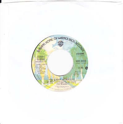 Debby Boone - You Light Up My Life / Hasta Mañana (Warner Bros. Records, GWB 0365) · 7" · Jacksonville Pressing · Reissue