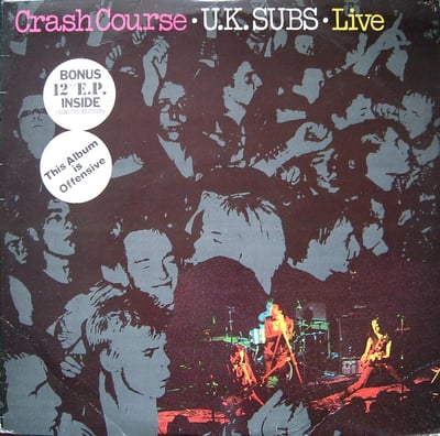 UK Subs - Crash Course - Live (GEM, GEMLP 111) · LP + 12" · Limited Edition