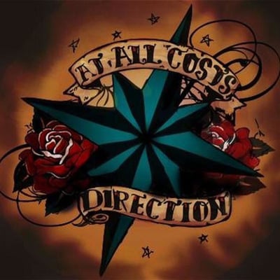At All Costs - Direction (Common Law Records, CLR001) · 7" · White/blue