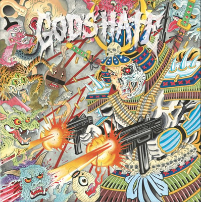 God's Hate - God's Hate (Closed Casket Activities, CCA081) · LP · Clear & Yellow Pinwheel w/ Red Splatter [Gunshot Pinwheel]