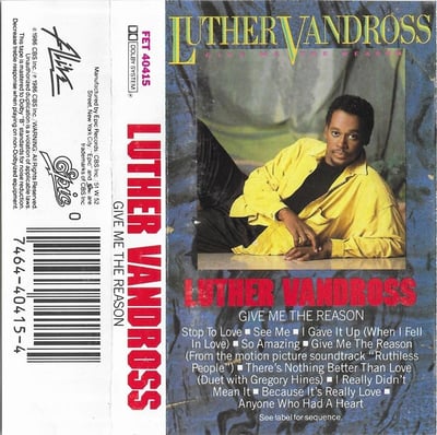 Luther Vandross - Give Me The Reason (Epic, FE 40415) · LP · EDP Press