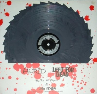 Left For Dead / Acrid - Hacked To Pieces (No Idea Records, NIR-043) · 12" · Gray