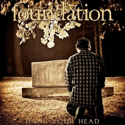 Foundation - Hang Your Head (Six Feet Under Records, SFU030) · 7" · Orange/Coke Bottle Blue w/ White Splatter · Repress