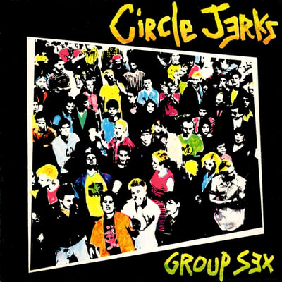 Circle Jerks - Group Sex (Trust Records, Orig: Frontier Records, TR001) · Pink & White Split