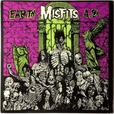 Misfits - Earth A.D. / Wolfs Blood (Plan 9, PL9-02) · 12" · Purple Swirl · VG+/VG+ · Record Store Day, Reissue