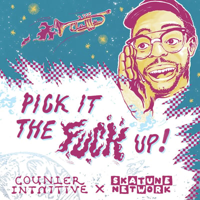 Skatune Network - Pick It The Fuck Up Vol. 2 (Counter Intuitive Records, CIR069) · LP · Cream With Red And Black Splatter · NM/NM