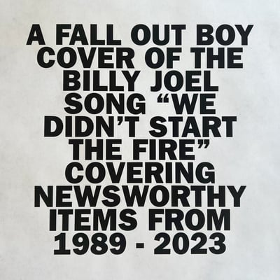 Fall Out Boy - We Didn't Start The Fire (DCD2, none) · 7" · NM/NM · Etched