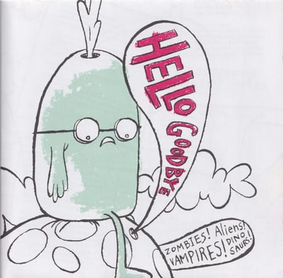 Hellogoodbye - Zombies! Aliens! Vampires! Dinosaurs! (Drive-Thru Records, DTR26-007) · LP · Pink [Baby Pink] / Canary Yellow / Olive Green Tri Color · NM/NM · Limited Edition, Reissue