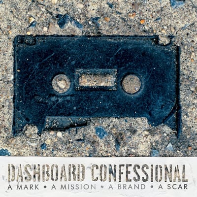 Dashboard Confessional - A Mark ● A Mission ● A Brand ● A Scar (Interscope Records, 602488084840) · 2xLP · Milky Clear Translucent And Opaque Black Galaxy, Gatefold · NM/NM · Club Edition, Limited Edition, Numbered, Reissue