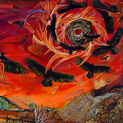 Intronaut - The Direction Of Last Things (Century Media, CMR92901) · 2xLP · Red with Black Marble / Red with Black Marble · Etched, Limited Edition