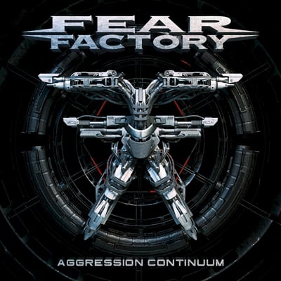 Fear Factory - Aggression Continuum (Nuclear Blast, NB 5847) · 2xLP · Grey/Light Blue Swirl w/ Black Splatter · Limited Edition
