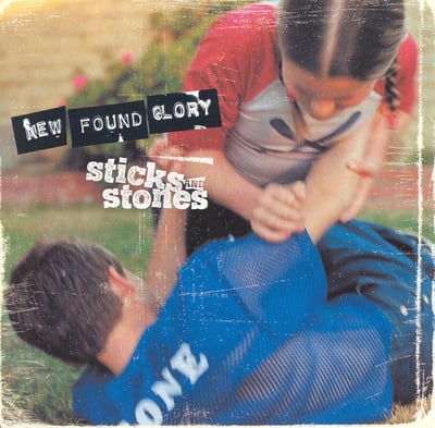 New Found Glory - Sticks And Stones (Triple-B Records, TBR 165) · LP · Red Clear w/ Blue Splatter, 20th Anniversary Edition, Gatefold · Limited Edition, Reissue, Repress