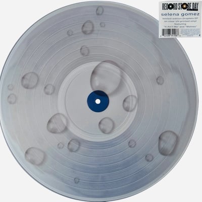 Selena Gomez - Droplets (Interscope Records, 00602488341066) · 12" · Clear UV-Printed · Record Store Day, Limited Edition