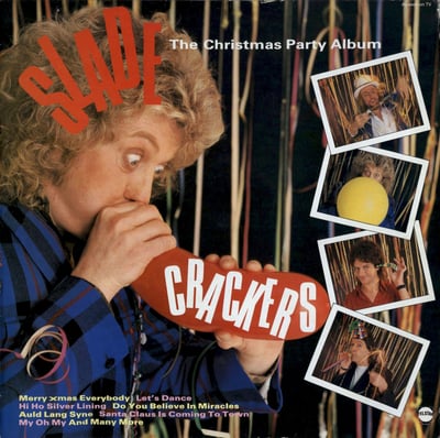 Slade - Crackers (The Christmas Party Album) (BMG, BMGCAT716LP) · LP · Transparent & Smokey White · Reissue