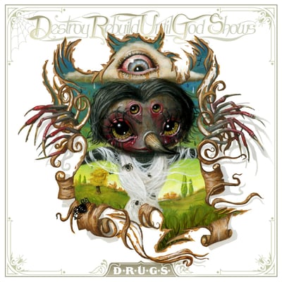Destroy Rebuild Until God Shows - D.R.U.G.S. (Enjoy The Ride Records, ETR063) · LP · White W/ Black/Gold Starburst · Limited Edition, Reissue