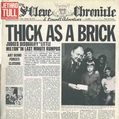 Jethro Tull - Thick As A Brick (Chrysalis, CHR 1003) · LP · Green Label, Terre Haute Pressing