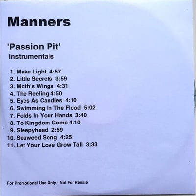 Passion Pit - Manners (Frenchkiss Records, FKR117-1) · LP · Blue with white marble · Limited Edition, Reissue, Remastered