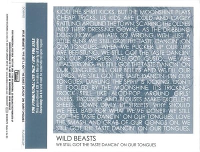 Wild Beasts - We Still Got The Taste Dancin' On Our Tongues (Domino, DNO278) · 10"