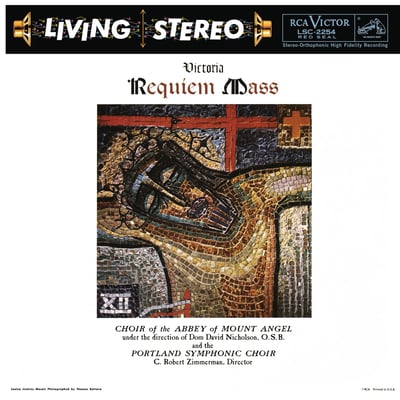 Tomás Luis De Victoria , Choir of Mount Angel Abbey , Portland Symphonic Choir - Requiem Mass (RCA Victor, LSC 2254) · LP