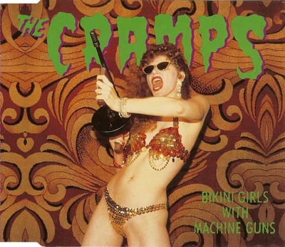 The Cramps - Bikini Girls With Machine Guns (Enigma, EPRO-253) · 12" · Promo