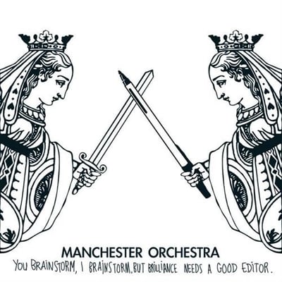 Manchester Orchestra - You Brainstorm, I Brainstorm, But Brilliance Needs A Good Editor (Favorite Gentlemen, 001) · 12" · White Vinyl · NM/NM · Etched, Limited Edition