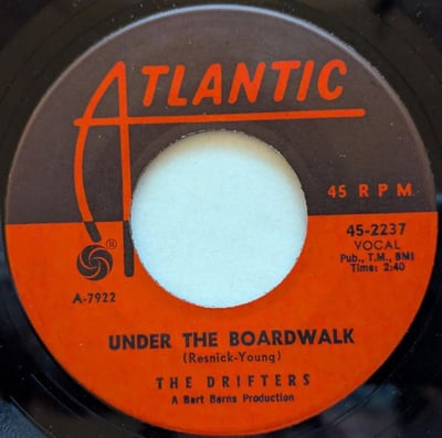 The Drifters - Under The Boardwalk / I Don't Want To Go On Without You (Atlantic, 45-2237) · 7" · Specialty Records Pressing · Reissue