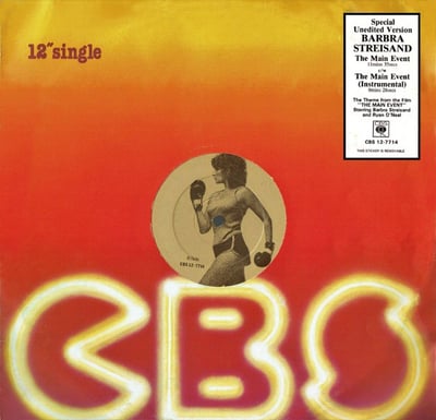 Barbra Streisand - The Main Event / Fight (Columbia, 3-11008) · 7" · Terre Haute Pressing