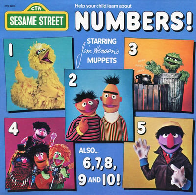 Sesame Street - Numbers (Columbia Book & Record Library, CC 75003) · 7" · Book